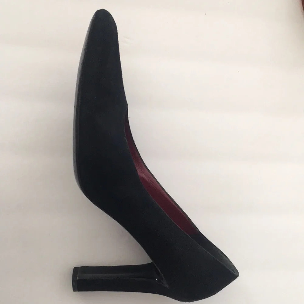 YSL Yves Saint Laurent Shoes suede black pumps 8 - Picture 8 of 8